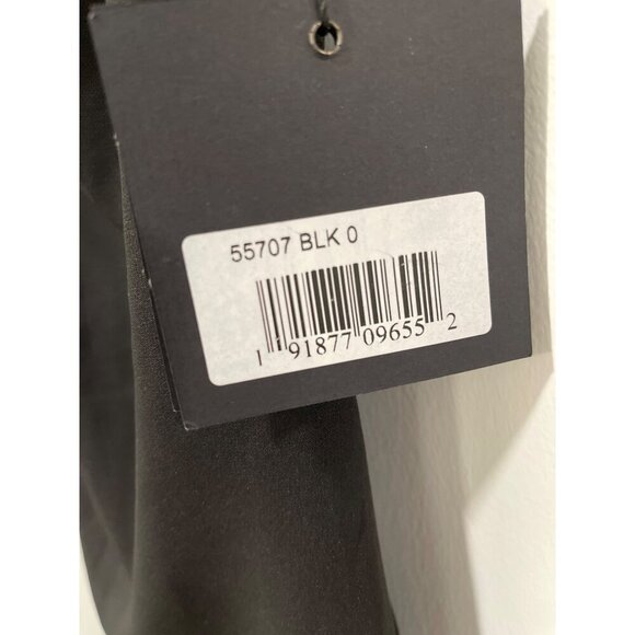 Mac Duggal Size 0 55707 Black One Shoulder Sequin Bow Formal Slit Dress NWT - Picture 9 of 9